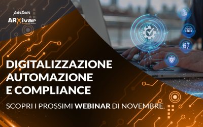 Programmazione webinar ARXivar – novembre 2025