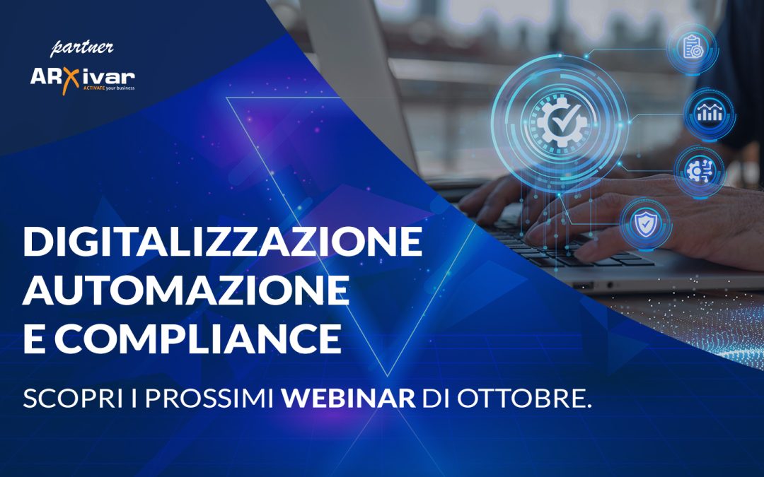 Programmazione webinar ARXivar – ottobre 2025