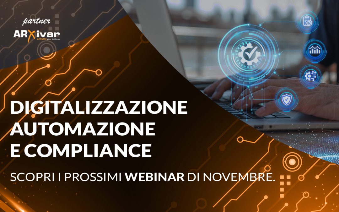 Programmazione webinar ARXivar – novembre 2025